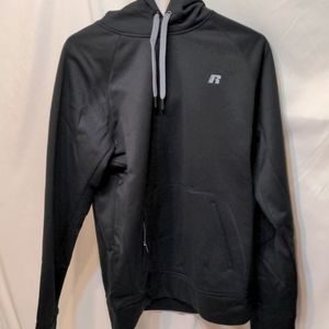 Russell black hooded jacket size small